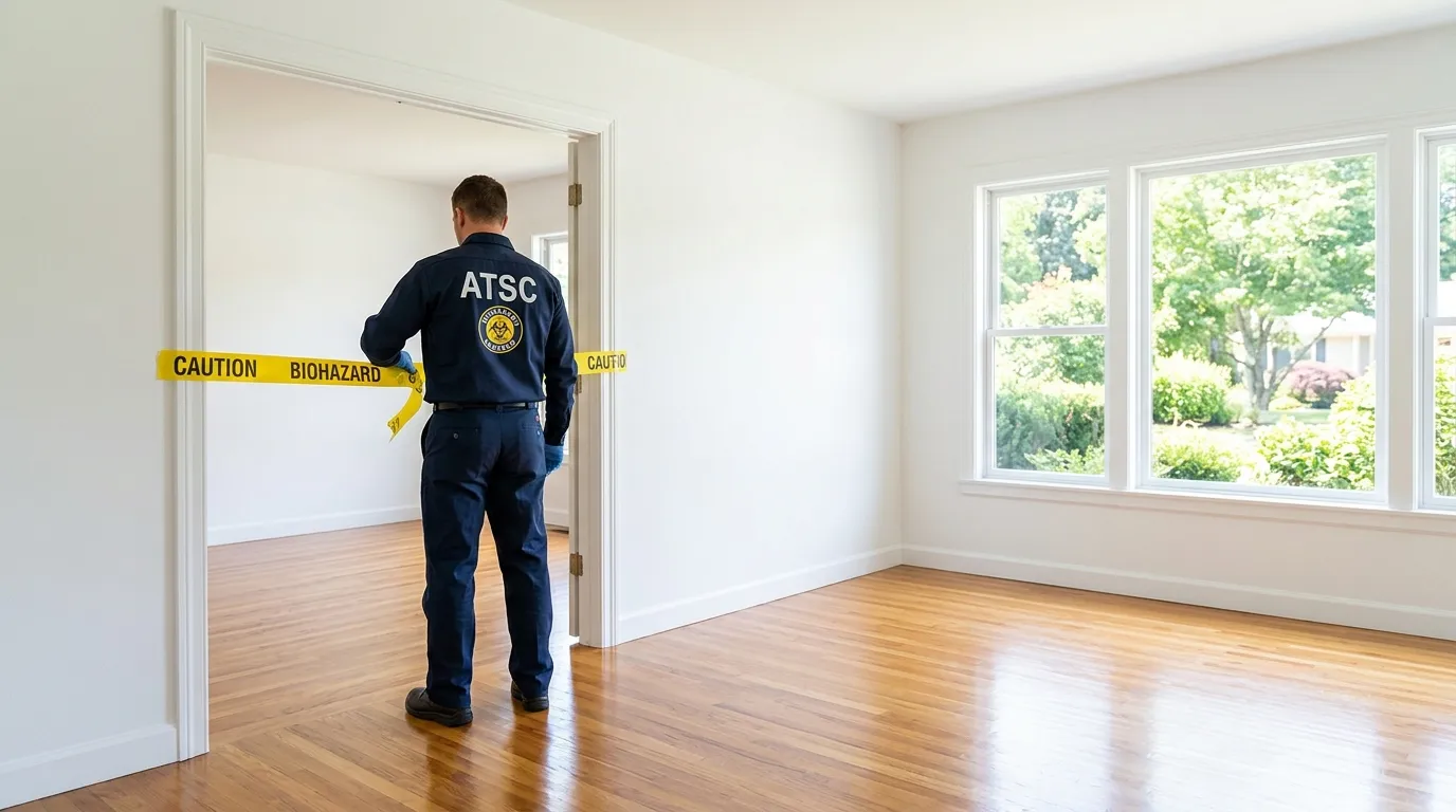 Certified biohazard cleanup crew performing Decomposition Cleanup in North Lindenhurst